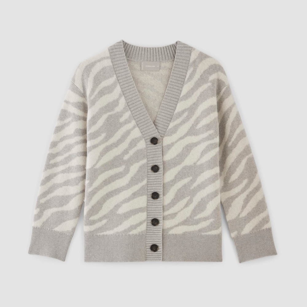 Everlane: Alpaca Tiger Jacquard Cardigan